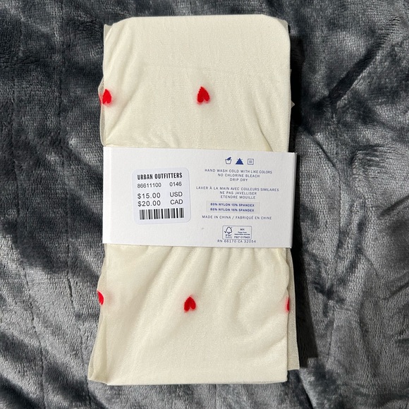 Valentines heart sheer nylons - Picture 2 of 3